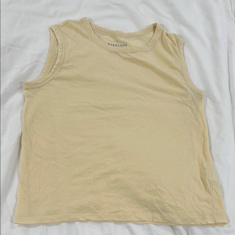 Everlane BUTTER YELLOW  Minimalist Tank Top